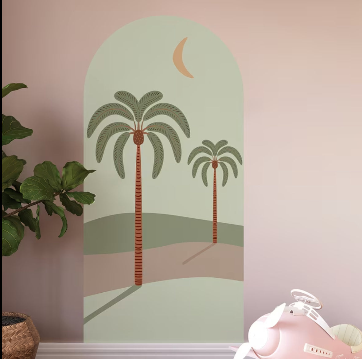 Muursticker palm
