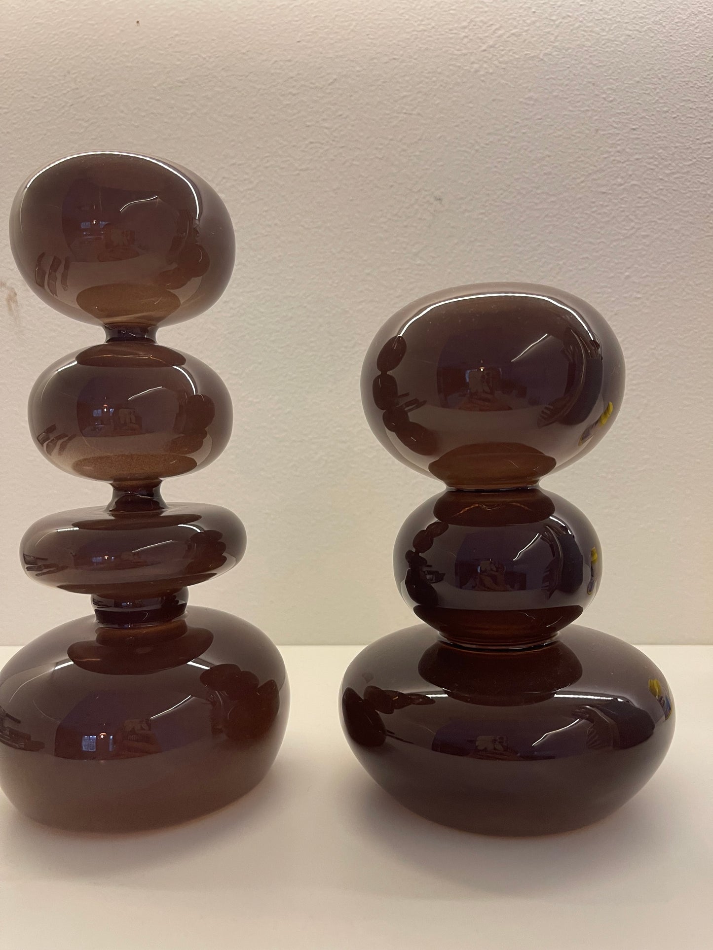 Dark Brown candleholder tall
