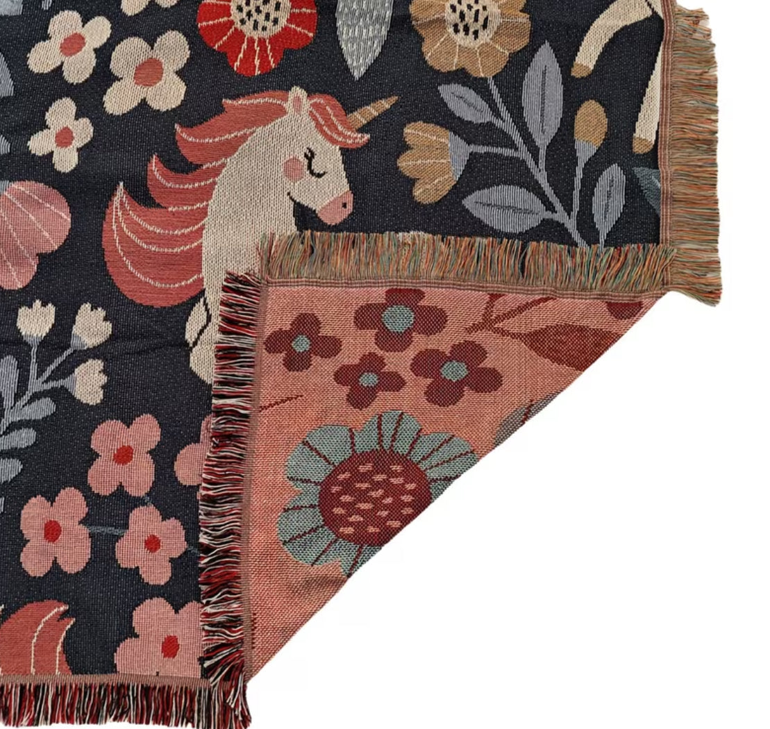 Unicorn jacquard kleed