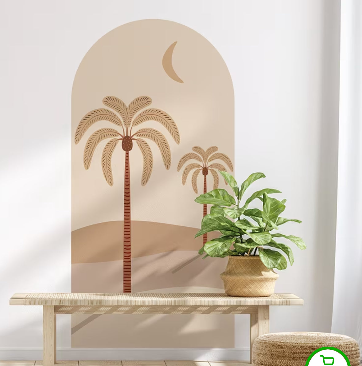 Muursticker palm