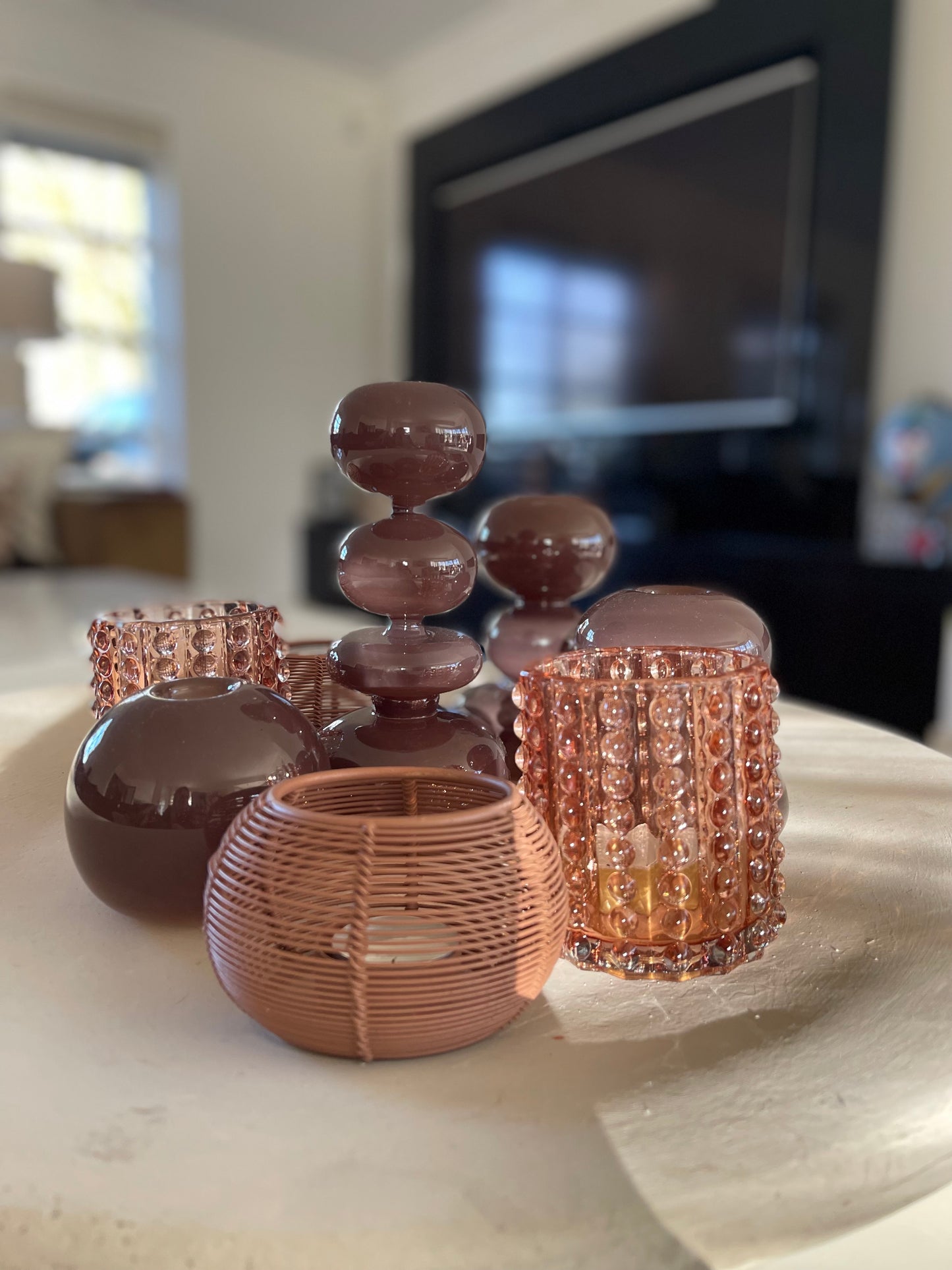 Dark Brown Candleholder Midi