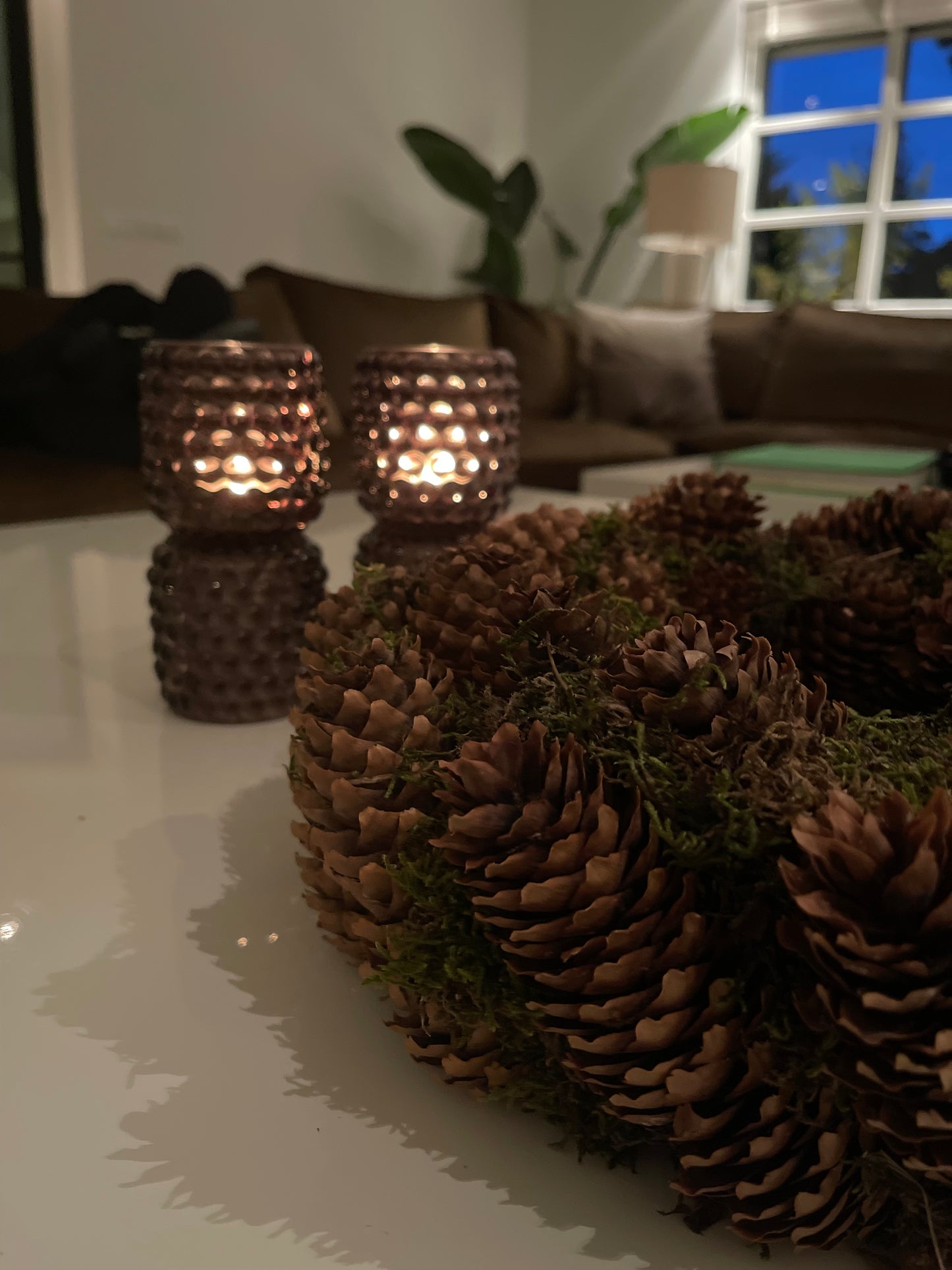 Bubbely glass candleholder