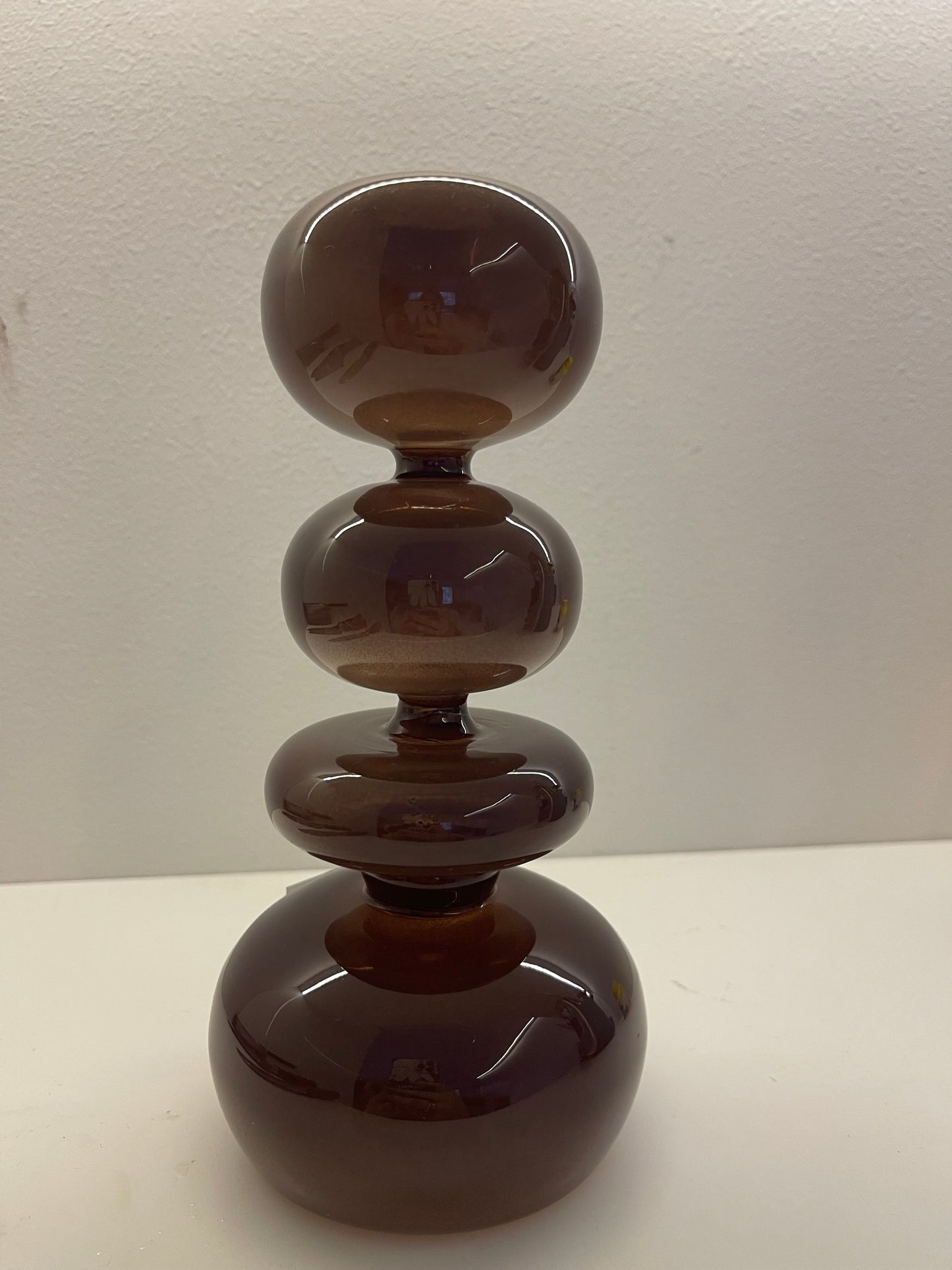 Dark Brown candleholder tall