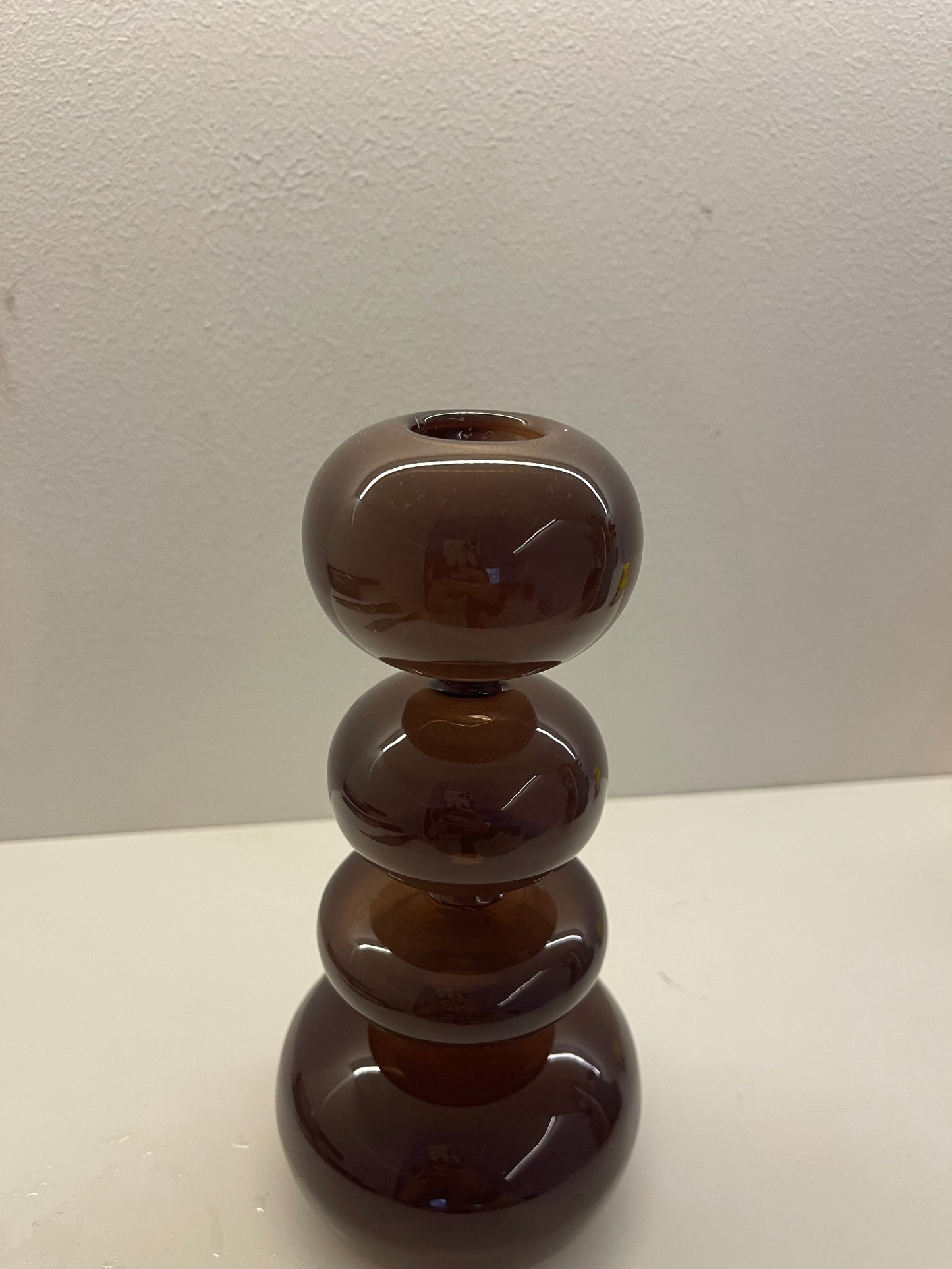 Dark Brown candleholder tall