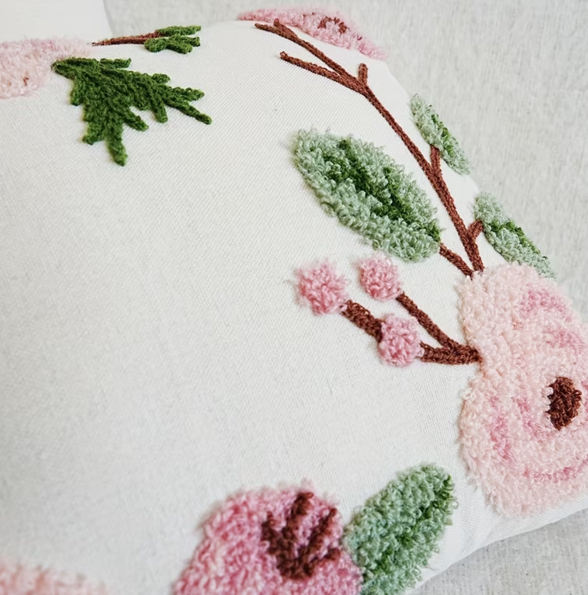 Roze bloemen kussenhoes