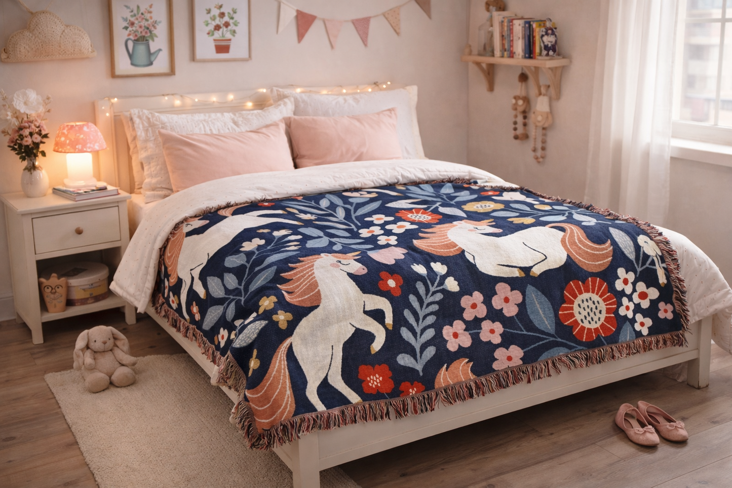 Unicorn jacquard kleed