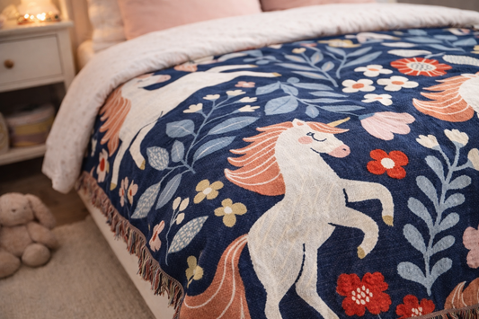 Unicorn jacquard kleed